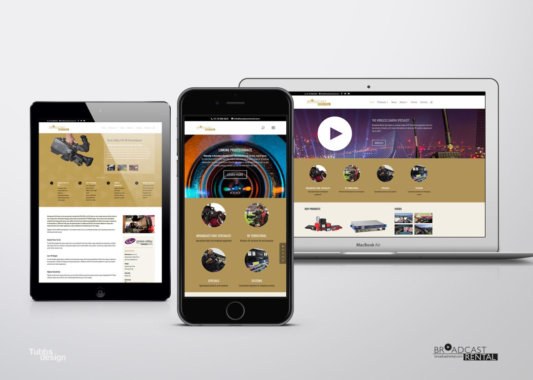 Broadcast Rental Website Responsive